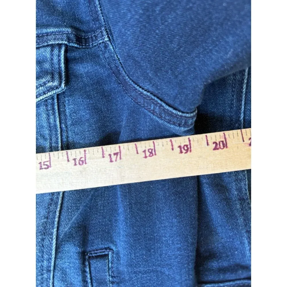 Draper James RSVP Ruffle Collar Stretch Denim Jacket Medium - Picture 11 of 11